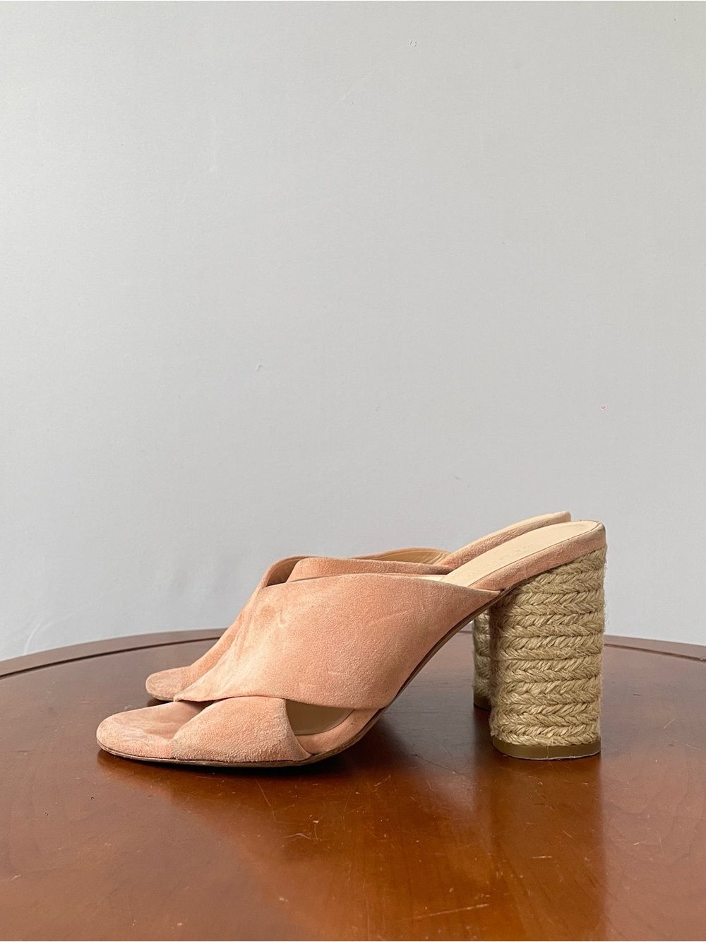 Club Monaco Pink Suede Espadrille Slides | US 7 - Picture 3 of 7